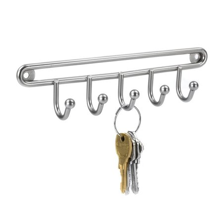 HOME BASICS Home Basics Simplicity Collection 5 Hook Key Organizer, Satin Nickel ZOR96241